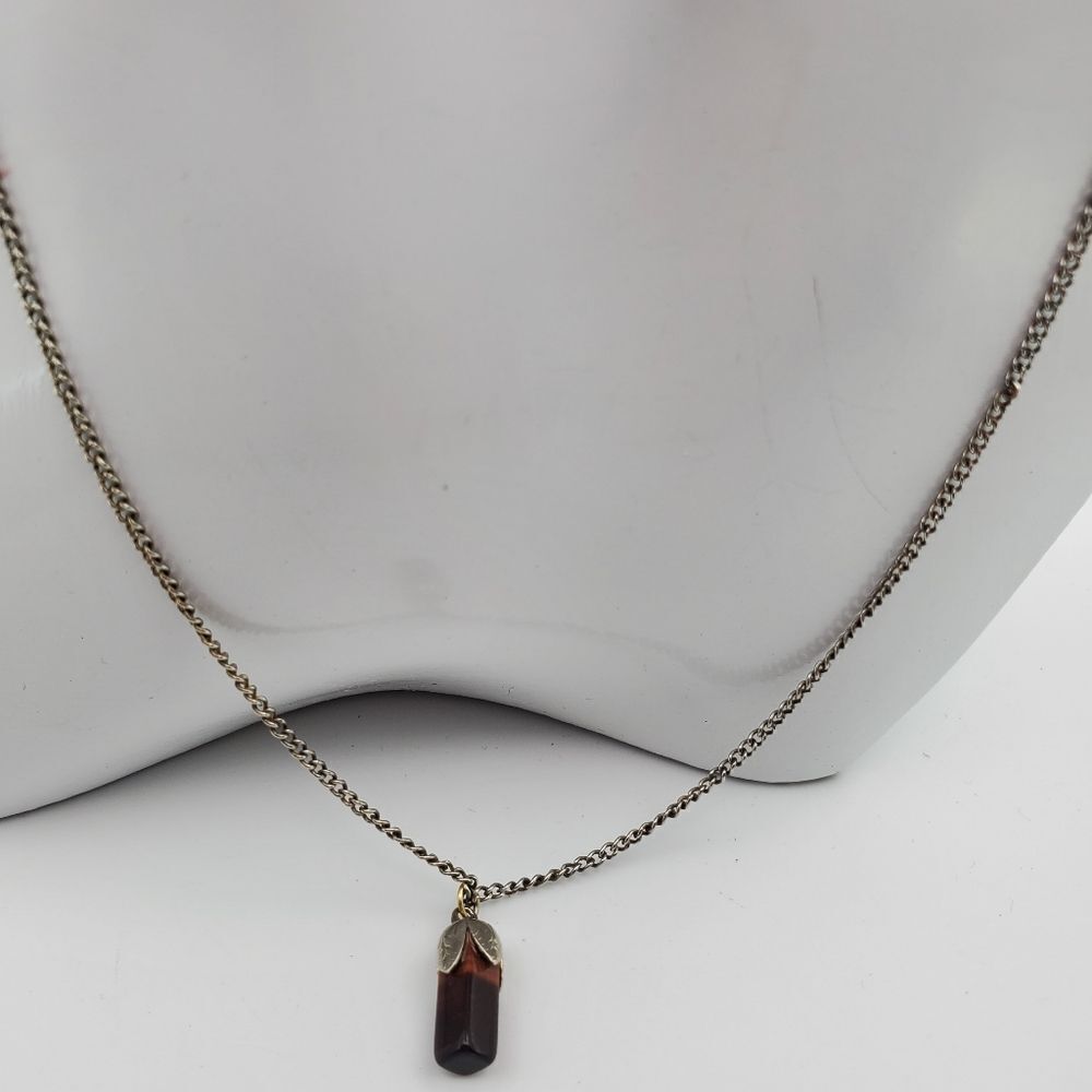 Healing Tigers eye droplet necklace N1020